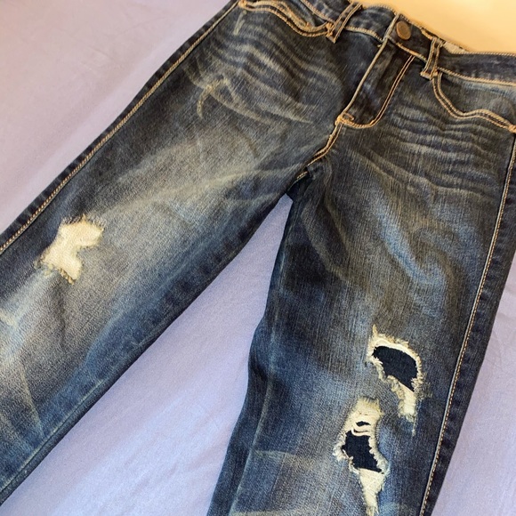 Dark blue high waisted skinny jeans - Picture 2 of 4